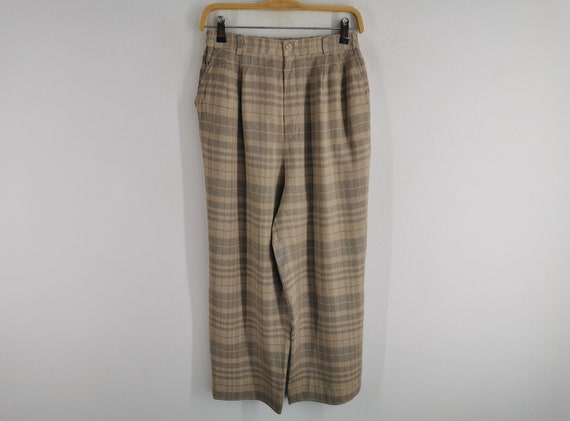 Pantalon Burberry vintage des annees 90 taille L pantalon Burberry fabrique au Japon pour femme taille 26 29 Etsy France