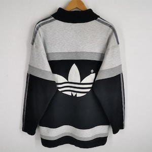 Adidas Sweatshirt Vintage 90s Adidas Big Logo Sweatshirt Made In Japan Size L
