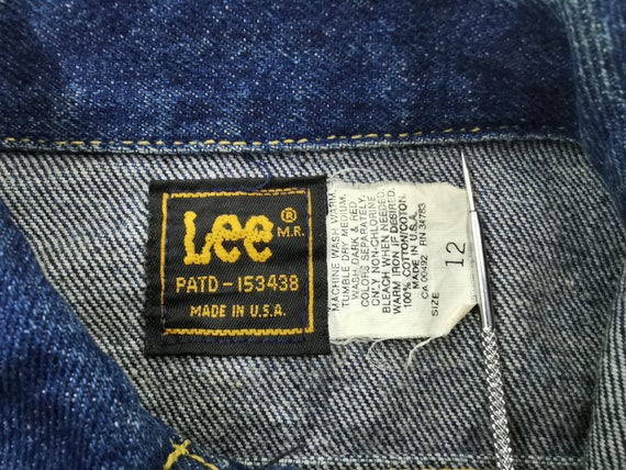 Lee Jacket Distressed Vintage Size 12 Lee Denim J… - image 5