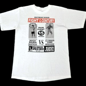 Rocky Balboa Shirt Vintage Clubber Lang Shirt Vintage Rocky Fight Of The Century Shirt Size M