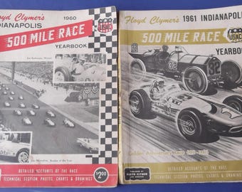 Two Floyd Clymer's Indianapolis 500 Yearbooks - 1960 & 1961