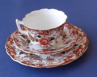 Barker Bros. Meir China Imari Chrysanthemum Cup, Saucer and Side Plate Set
