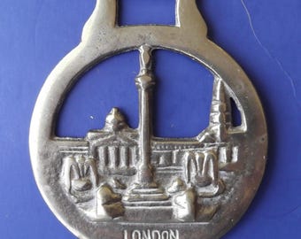 English Brass Horse Harness Medallion - London