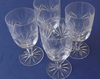 Four Gorham "Rosewood" (Older Style) Iced Tea Glasses - 6-5/8"