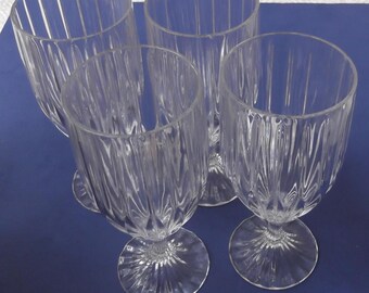 Set(s) of Four Mikasa Crystal "Park Lane" Iced Tea Glasses - 7-1/4"