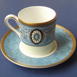 Wedgwood Bond Shape &quot;Madeleine&quot; Demitasse Cup & Saucer - 2-1/4&quot;