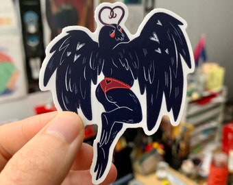 cute sexy mothman pinup vinyl sticker!