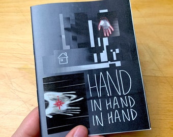 Dark Abstract Art Mini Zine – Handmade Photo Collage