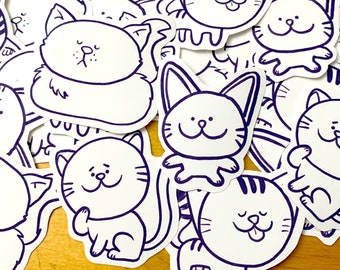 cute cat stickers! set of 4 cuties