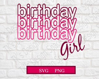 Birthday SVG DXF PNG Aunt of the Birthday Girl Birthday - Etsy