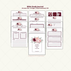 Be Still and Know That I Am God Printable Bible Study Journal| Bible Study Printable Bundle| Scripture Writing Bible Study Journal Pages