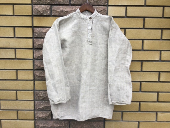Homespun Hemp Shirt Peasant Shirt Ukrainian Men’s