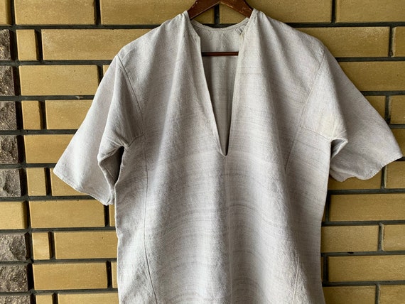Vintage Viking Shirt Homespun Hemp Shirtdress Unis