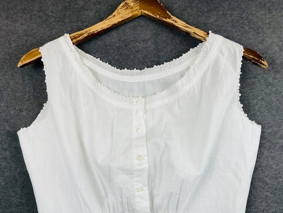 Antique French Camisole Monogram MLD Cotton Corse… - image 2