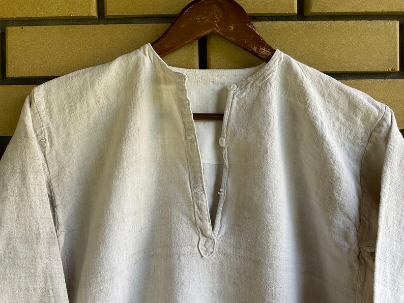 Homespun Hemp Shirt Peasant Shirt Ukrainian Mens Workwear - Etsy