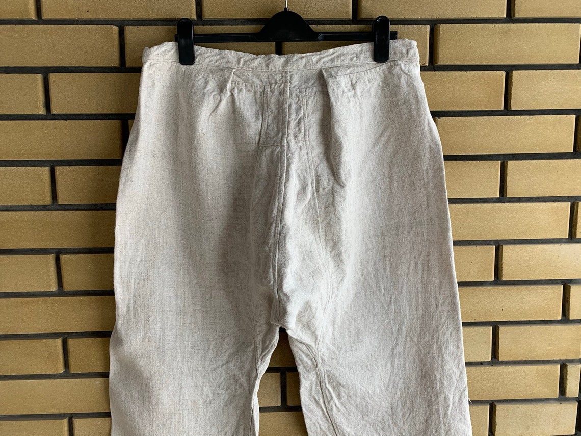 Peasant Pants Homespun Hemp Mens Trousers Ukrainian Folk Etsy