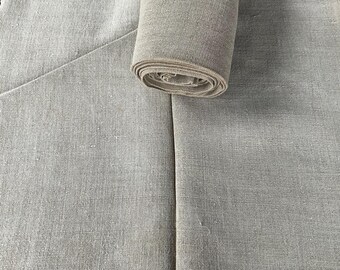 Roll 6 yards Homespun Linen Hemp Fabric Antique Handwoven Textile