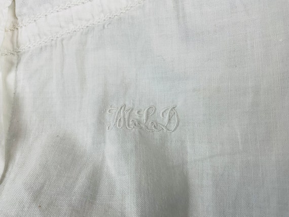 Antique French Camisole Monogram MLD Cotton Corse… - image 3