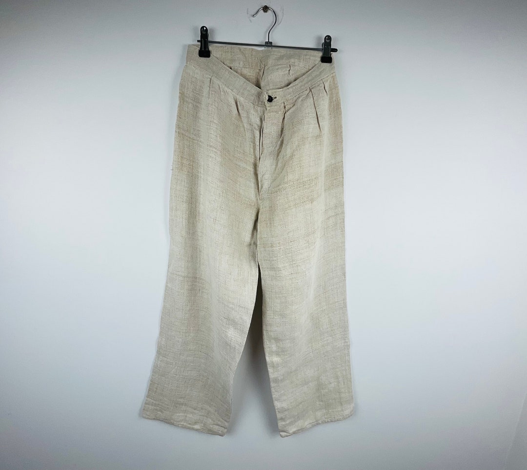 Peasant Pants Size S Homespun Hemp Mens Trousers Ukrainian - Etsy