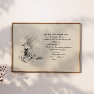 Mr Sanders Winnie the Pooh Quotes Horizontal Classic Vintage Style ...