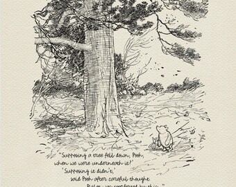 Winnie the Pooh Quote Print Classic Vintage Style Nursery Decor