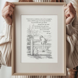 You are braver than you believe - Winnie the Pooh Quotes - classic vintage style  poster print #116