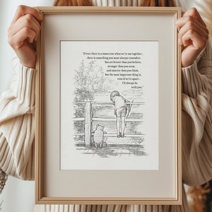 You are braver than you believe - Winnie the Pooh Quotes - classic vintage style  poster print #116a