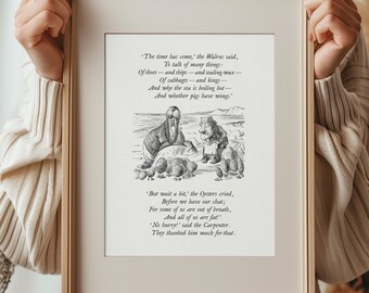 The time has come - The Walrus and the Carpenter - Alice: Through the Looking-Glass poster  based on illustration by J. Tenniel print #79