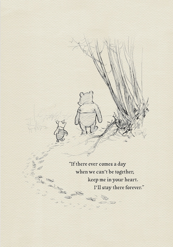 I'Ll Stay There Forever Winnie The Pooh Quotes Classic - Etsy Uk