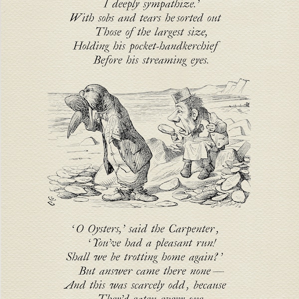 The Walrus and the Carpenter Poster - Etsy