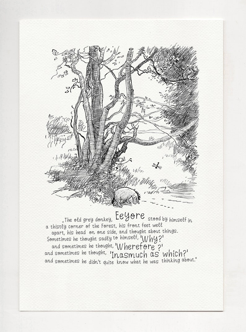 Eeyore The Donkey Quotes : He is usually seen as a lonely cynical donkey who befriended not much of a house, just right for not much of a donkey. no give and take.