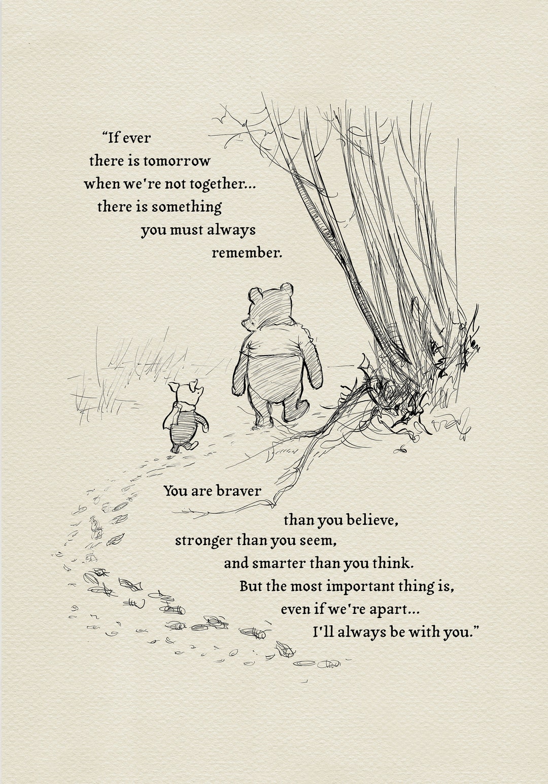 You Are Braver Than You Believe Winnie the Pooh Quotes Etsy