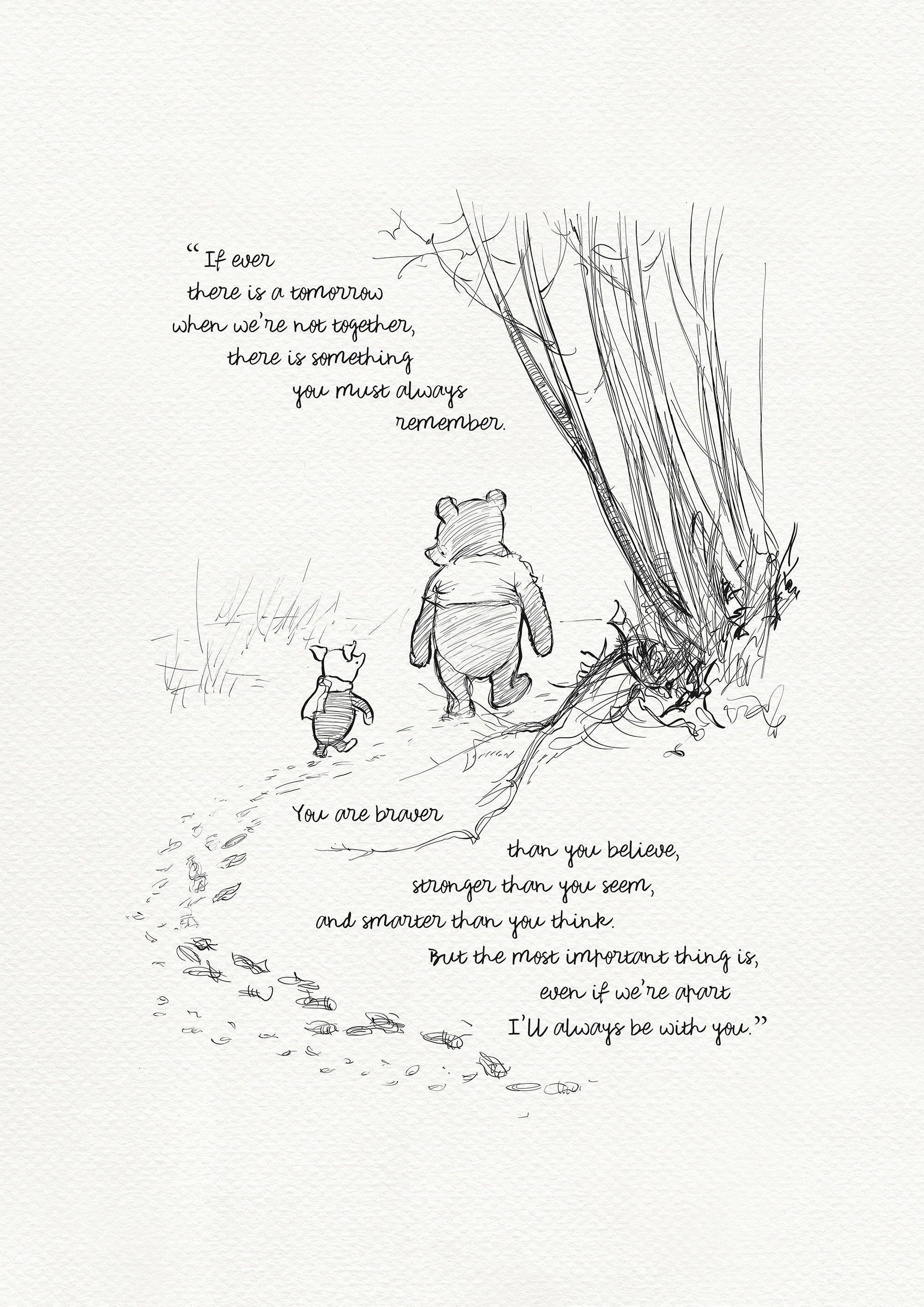 You Are Braver Than You Believe Winnie The Pooh Quotes Etsy