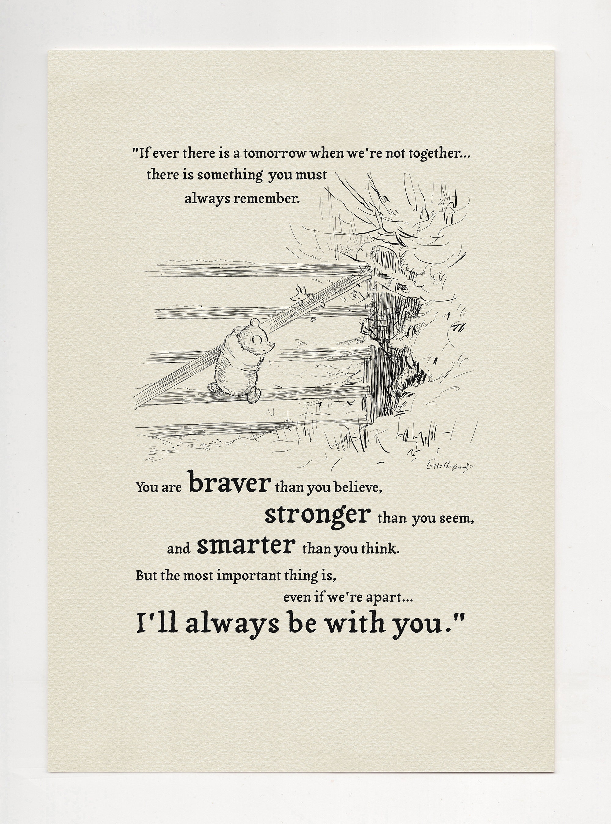You Are Braver Than You Believe... Winnie the Pooh Quote Etsy