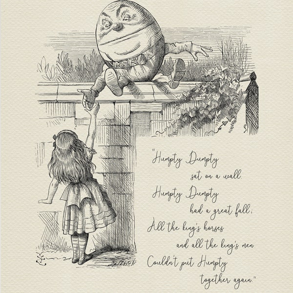 Humpty Dumpty Print Etsy