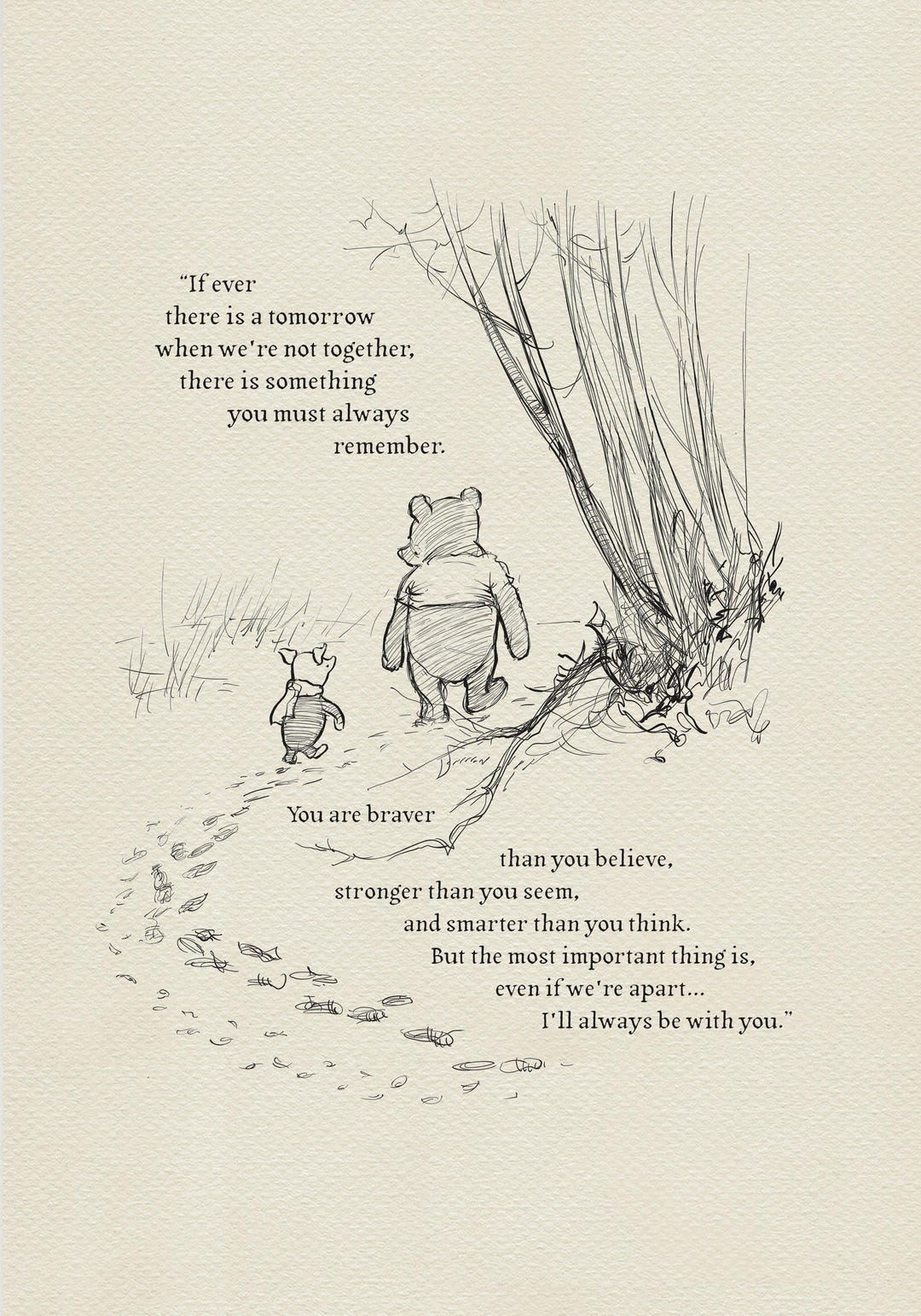 Winnie the Pooh Quote Print: Vintage Style Poster #03a - Etsy Australia