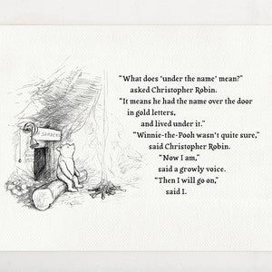 Mr Sanders Winnie the Pooh Quotes Horizontal Classic Vintage - Etsy
