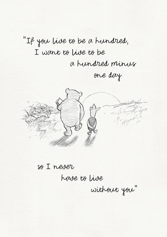if you live to be a hundred winnie the pooh greeting card