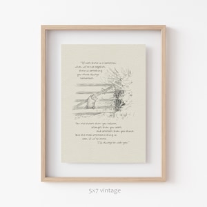 If ever there is tomorrow... Winnie the Pooh Quotes classic vintage style poster print 05 image 9