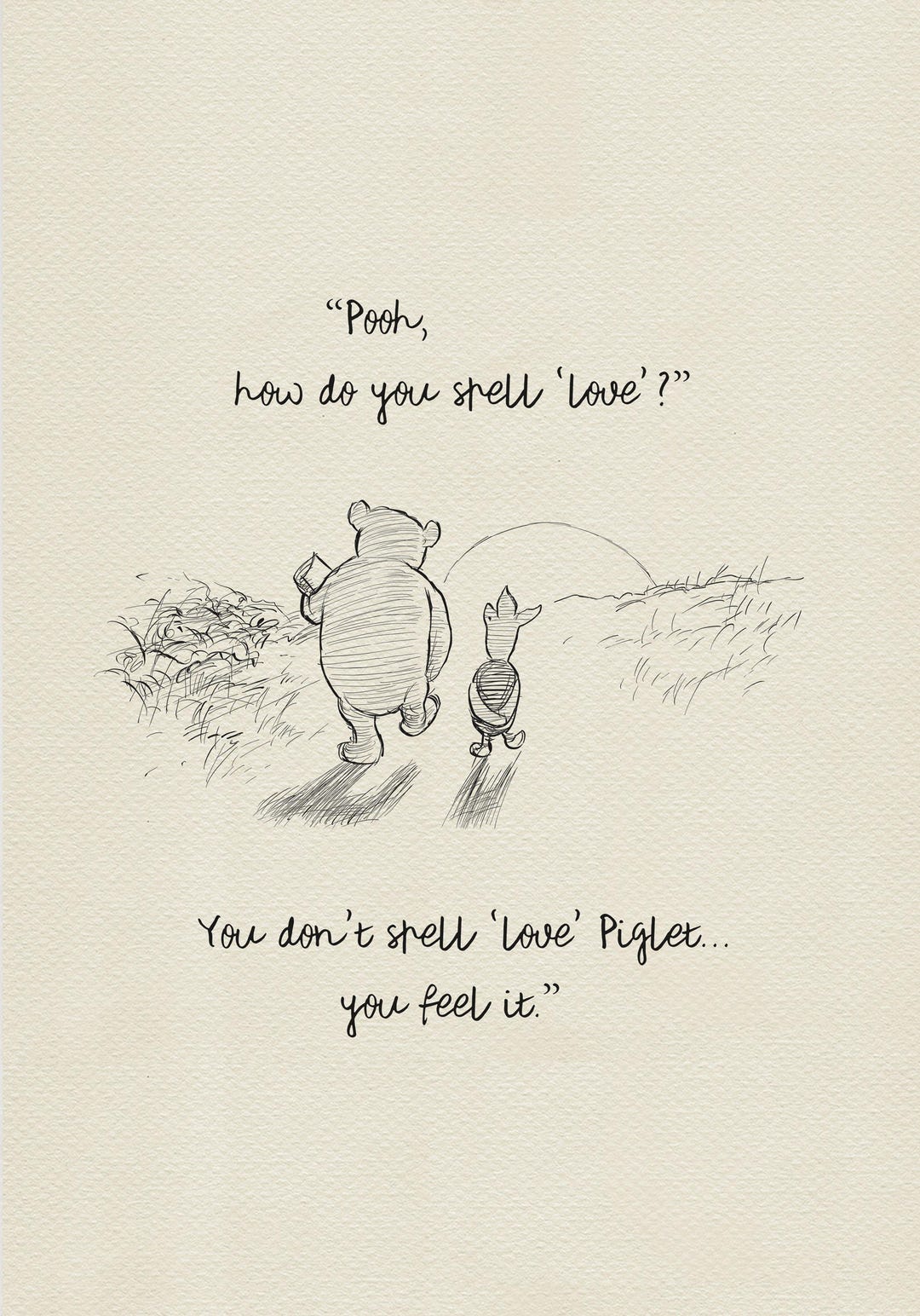 Winnie the Pooh Print With Quote: Vintage Style Nursery Room Art - Etsy, image size:1080x1544