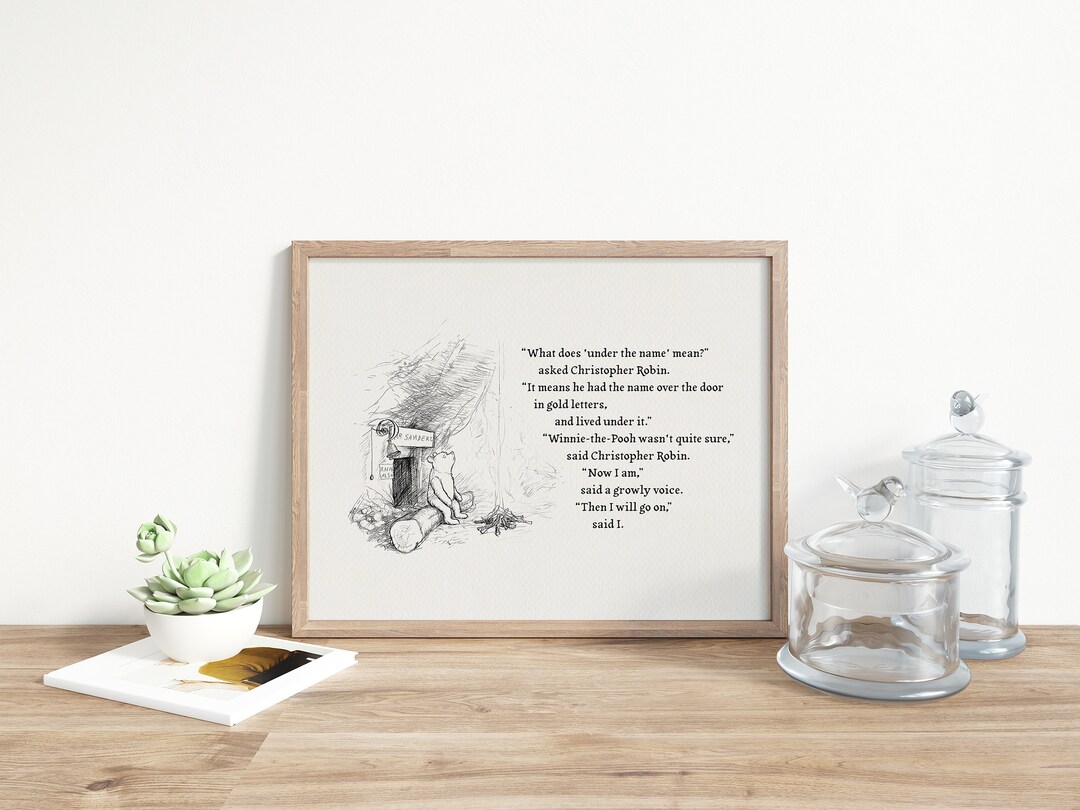 Mr Sanders Winnie the Pooh Quotes Horizontal Classic Vintage Style ...