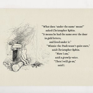 Mr Sanders Winnie the Pooh Quotes Horizontal Classic Vintage - Etsy