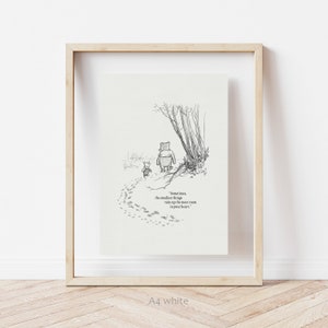 Sometimest the smallest things... Pooh Quotes Pooh and Piglet classic vintage style print 63a image 7
