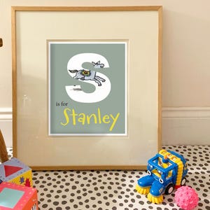 5 x Files to Download Bespoke Name Poster Print Children&#39;s Bedroom, Nursery Original Hand-drawn Artwork Illustration Digital Baby Newborn
