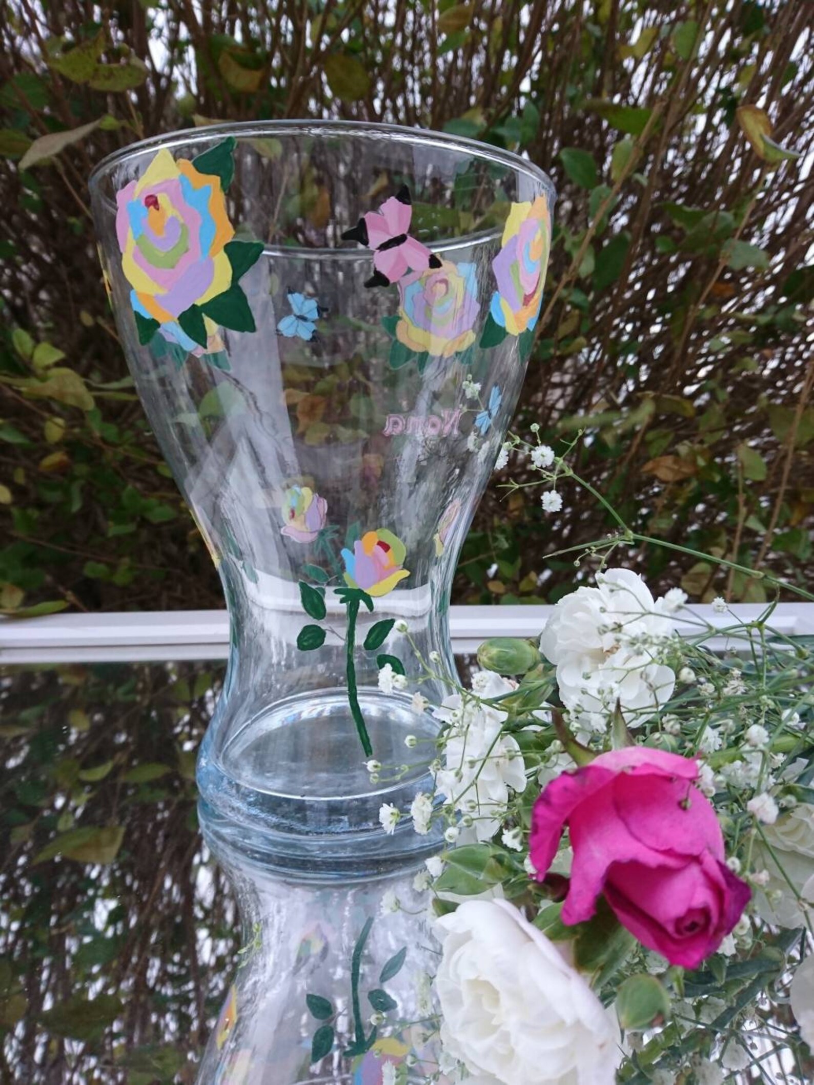 Sale item gift for Nana hand painted vase personalised Etsy