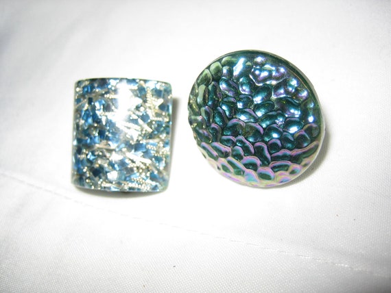 Vintage 50s Confetti & Carnival Glass Earrings - image 6