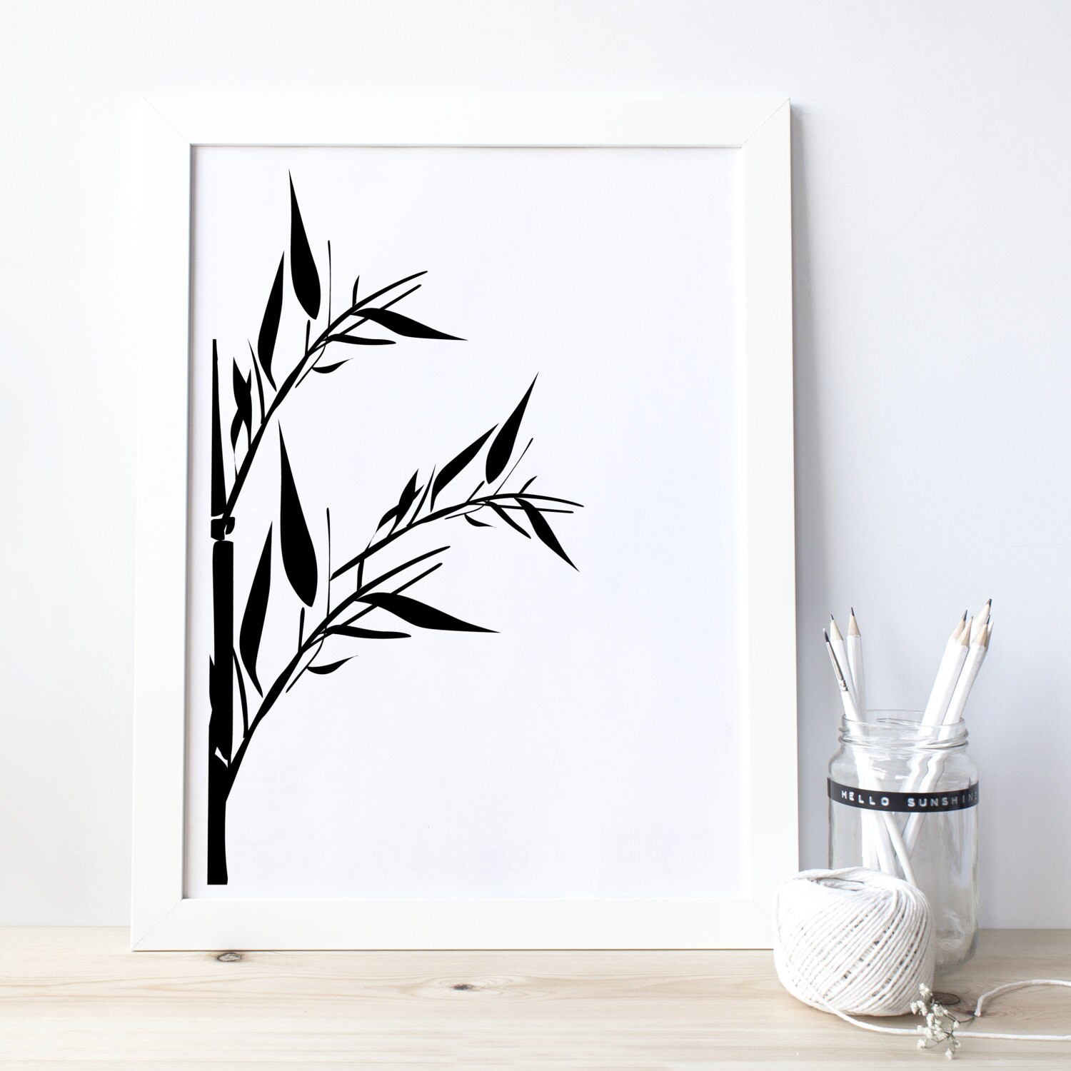 Bamboo wall art Bamboo print set Bamboo Print Japanese Home Etsy