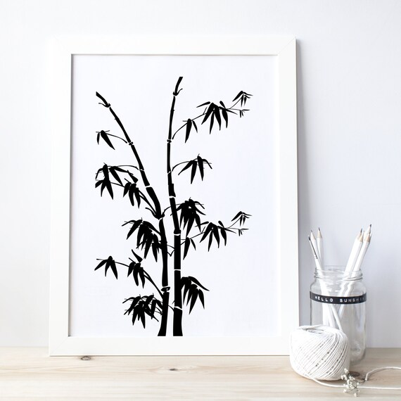Bamboo Wall Art Bamboo wall art Bamboo print set Bamboo Etsy