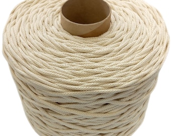 400m 5mm Natur Ecru Lovely Cottons Schnur / Makramee Schnur / Makramee Schnur / gehäkelt