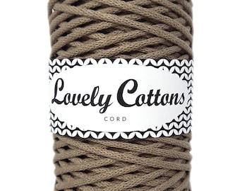 Lovely Cottons 3mm koord / Linien / 100 meter / Gevlochten katoenen koord / macrame touw / macrame string / haak